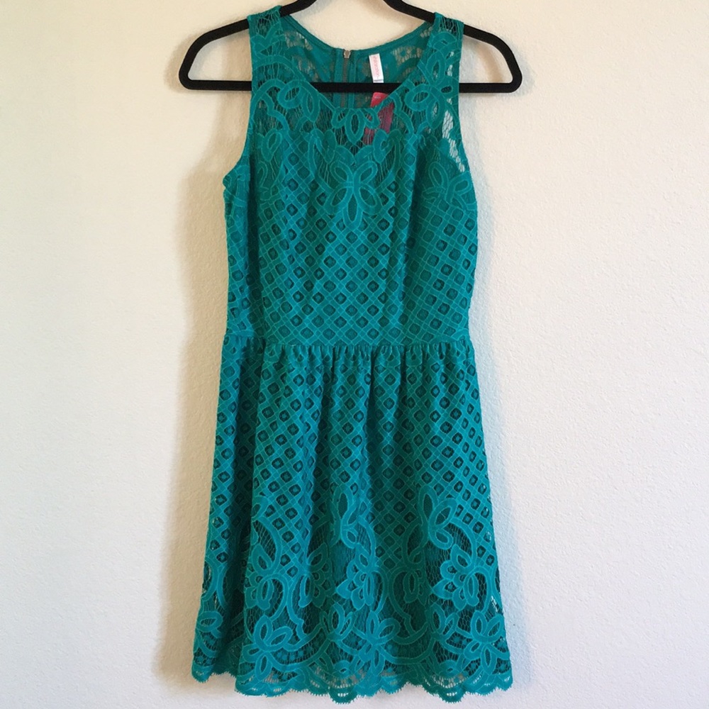 Pretty Lace Overlay Dress